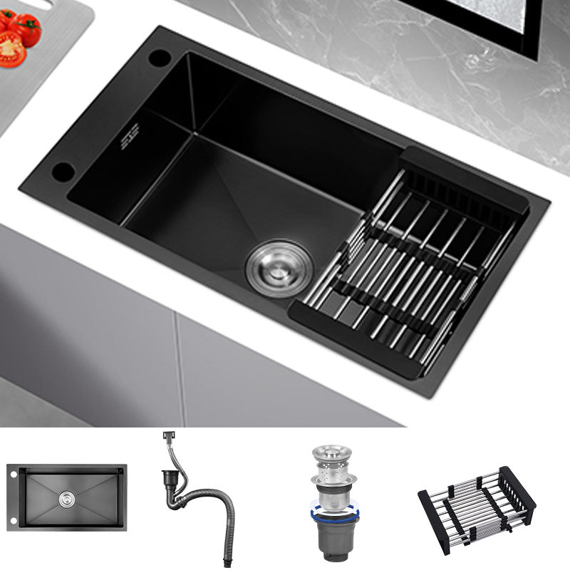 Modern Style Drop-In Kitchen Sink Soundproof Design Stainless Steel Kitchen Sink Sink Only None Clearhalo 'Home Improvement' 'home_improvement' 'home_improvement_kitchen_sinks' 'Kitchen Remodel & Kitchen Fixtures' 'Kitchen Sinks & Faucet Components' 'Kitchen Sinks' 'kitchen_sinks' 7442463