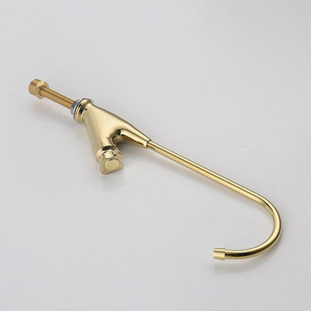 Contemporary Single Handle Kitchen Faucet Metal 1-Hold Bar Faucet Clearhalo 'Home Improvement' 'home_improvement' 'home_improvement_kitchen_faucets' 'Kitchen Faucets' 'Kitchen Remodel & Kitchen Fixtures' 'Kitchen Sinks & Faucet Components' 'kitchen_faucets' 7443224