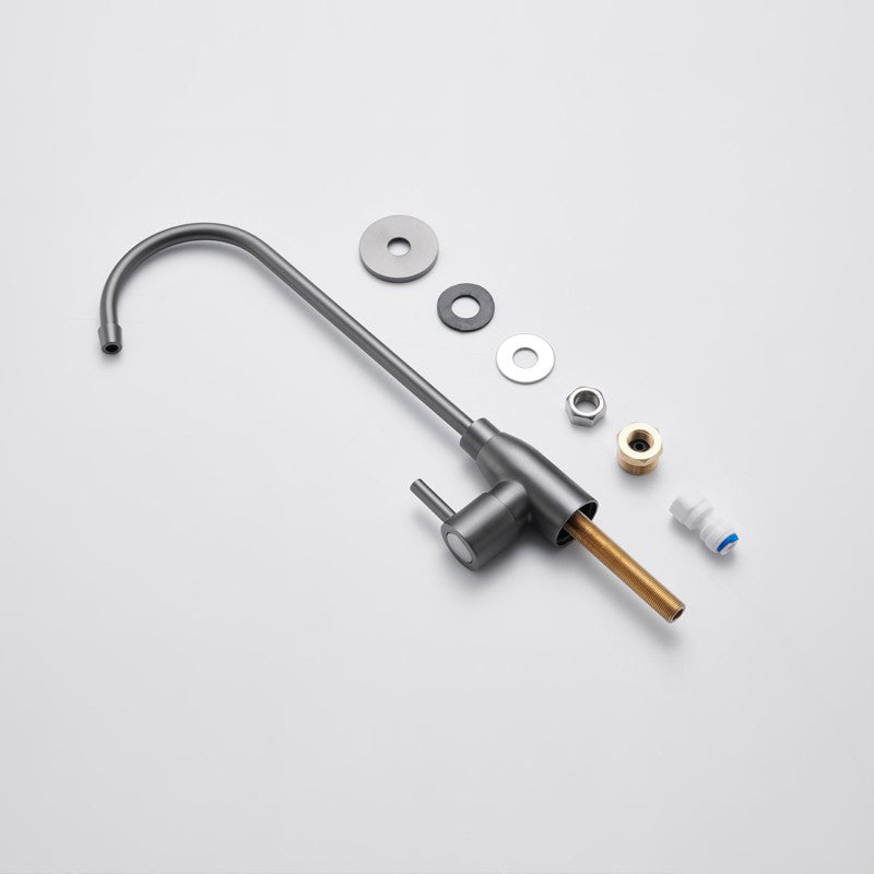 Contemporary Single Handle Kitchen Faucet Metal 1-Hold Bar Faucet Clearhalo 'Home Improvement' 'home_improvement' 'home_improvement_kitchen_faucets' 'Kitchen Faucets' 'Kitchen Remodel & Kitchen Fixtures' 'Kitchen Sinks & Faucet Components' 'kitchen_faucets' 7443226