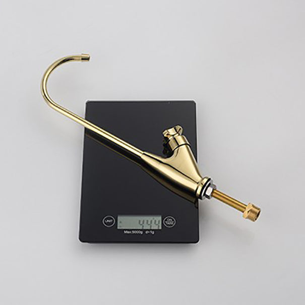 Contemporary Single Handle Kitchen Faucet Metal 1-Hold Bar Faucet Clearhalo 'Home Improvement' 'home_improvement' 'home_improvement_kitchen_faucets' 'Kitchen Faucets' 'Kitchen Remodel & Kitchen Fixtures' 'Kitchen Sinks & Faucet Components' 'kitchen_faucets' 7443227