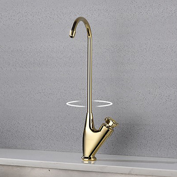 Contemporary Single Handle Kitchen Faucet Metal 1-Hold Bar Faucet Clearhalo 'Home Improvement' 'home_improvement' 'home_improvement_kitchen_faucets' 'Kitchen Faucets' 'Kitchen Remodel & Kitchen Fixtures' 'Kitchen Sinks & Faucet Components' 'kitchen_faucets' 7443228