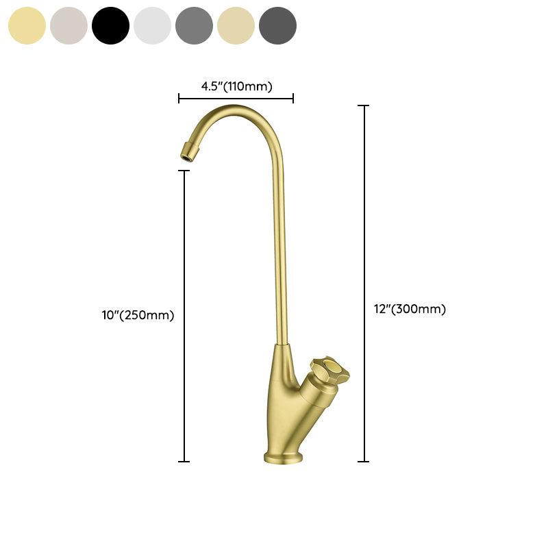 Contemporary Single Handle Kitchen Faucet Metal 1-Hold Bar Faucet Clearhalo 'Home Improvement' 'home_improvement' 'home_improvement_kitchen_faucets' 'Kitchen Faucets' 'Kitchen Remodel & Kitchen Fixtures' 'Kitchen Sinks & Faucet Components' 'kitchen_faucets' 7443230