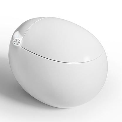 Contemporary Floor Mount Bidet Round White Foot Sensor Heated Seat Dryer Automatic Lid( Top Configuration) 12" Clearhalo 'Bathroom Remodel & Bathroom Fixtures' 'Bidets' 'Home Improvement' 'home_improvement' 'home_improvement_bidets' 'Toilets & Bidets' 7443480