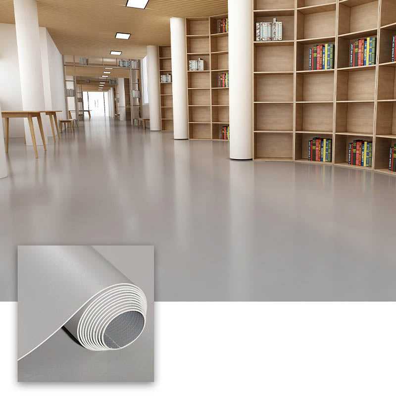 Pure Color PVC Flooring Self-Stick Waterproof Fire Resistant PVC Flooring Light Gray Clearhalo 'Flooring 'Home Improvement' 'home_improvement' 'home_improvement_vinyl_flooring' 'Vinyl Flooring' 'vinyl_flooring' Walls and Ceiling' 7443703