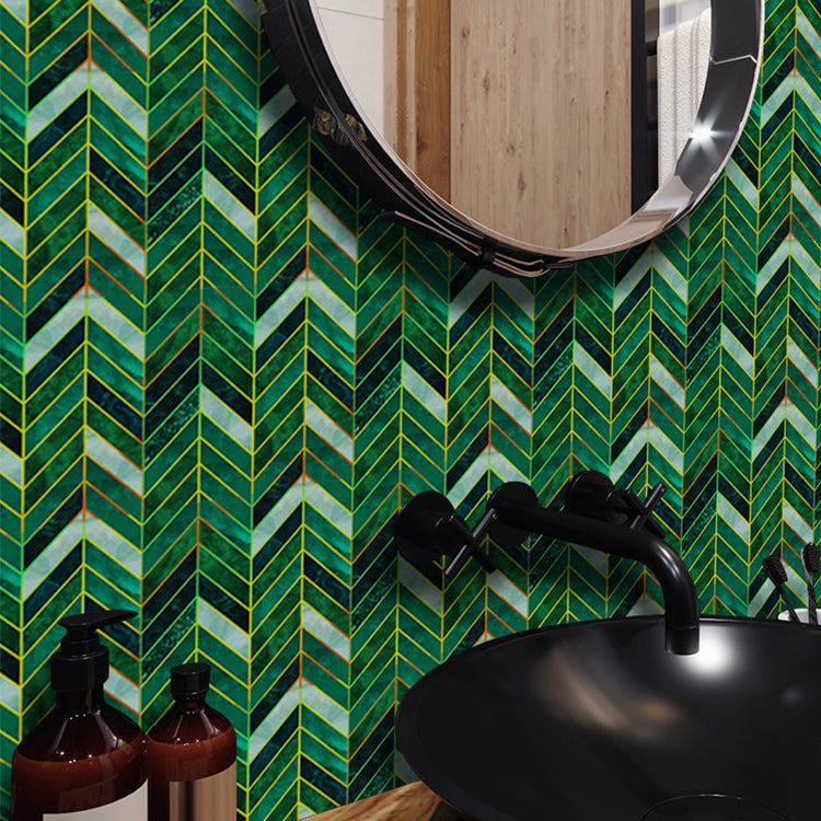 Polygon Peel and Stick Backsplash Tile PVC Mosaic Peel and Stick Tile for Kitchen 10-Piece Set Herringbone Clearhalo 'Flooring 'Home Improvement' 'home_improvement' 'home_improvement_peel_stick_blacksplash' 'Peel & Stick Backsplash Tile' 'peel_stick_blacksplash' 'Walls & Ceilings' Walls and Ceiling' 7443976