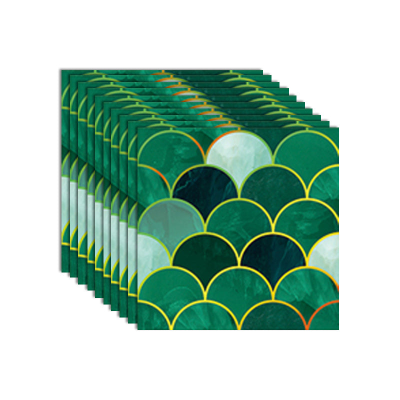 Polygon Peel and Stick Backsplash Tile PVC Mosaic Peel and Stick Tile for Kitchen 10-Piece Set Fish Scale Clearhalo 'Flooring 'Home Improvement' 'home_improvement' 'home_improvement_peel_stick_blacksplash' 'Peel & Stick Backsplash Tile' 'peel_stick_blacksplash' 'Walls & Ceilings' Walls and Ceiling' 7443977