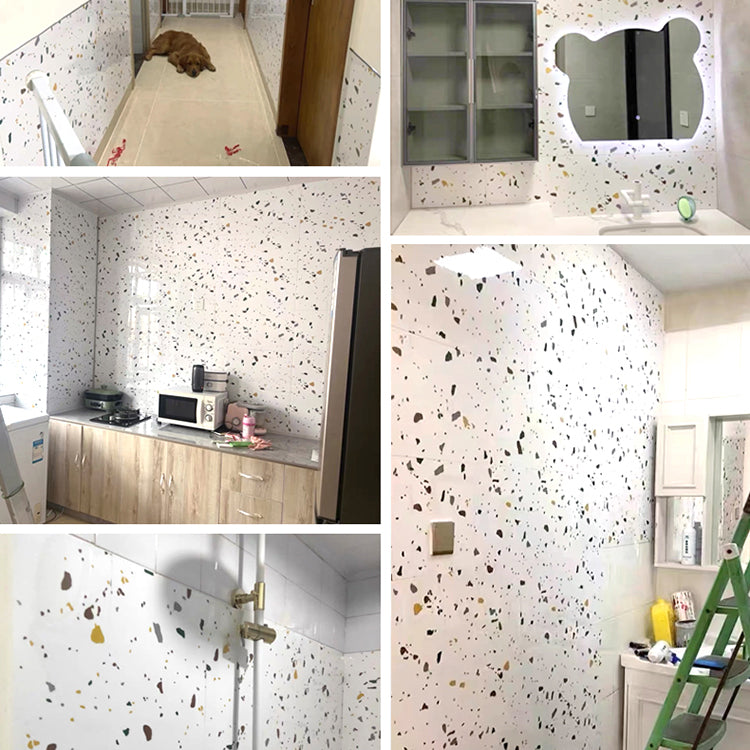 Polygon Peel and Stick Backsplash Tile PVC Smooth Peel and Stick Tile for Kitchen Clearhalo 'Flooring 'Home Improvement' 'home_improvement' 'home_improvement_peel_stick_blacksplash' 'Peel & Stick Backsplash Tile' 'peel_stick_blacksplash' 'Walls & Ceilings' Walls and Ceiling' 7444032