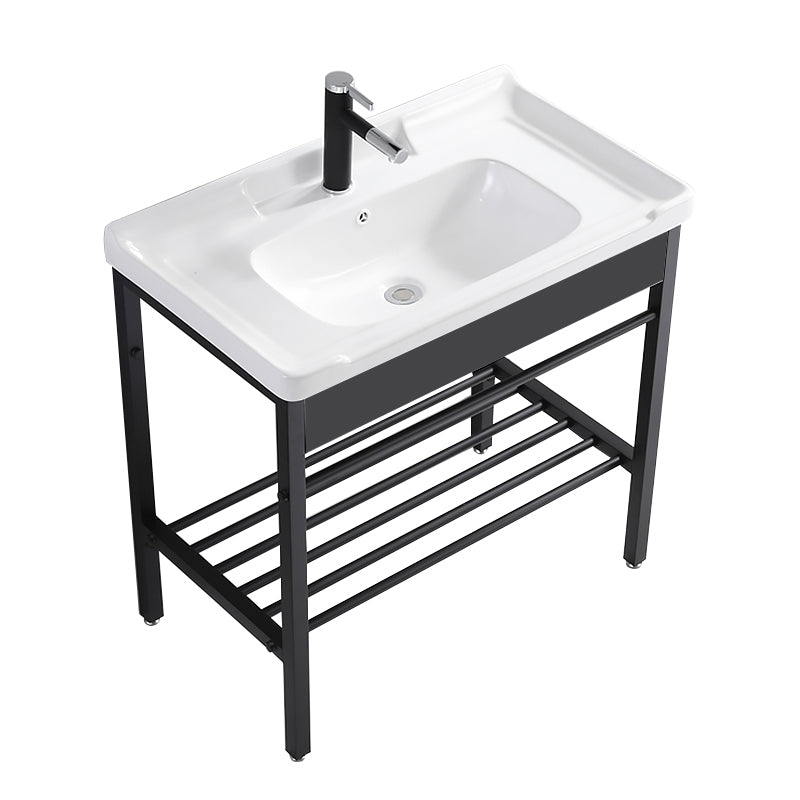Freestanding Bathroom Vanity Modern Faucet Included Bathroom Sink Vanity Clearhalo 'Bathroom Remodel & Bathroom Fixtures' 'Bathroom Vanities' 'bathroom_vanities' 'Home Improvement' 'home_improvement' 'home_improvement_bathroom_vanities' 7444200