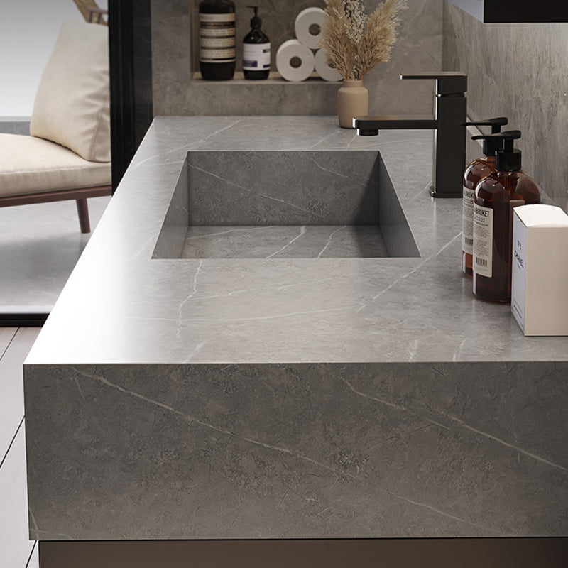 Bathroom Vanity Set Ceramic Rectangular Drawers Wall Mounted Vanity Sink Clearhalo 'Bathroom Remodel & Bathroom Fixtures' 'Bathroom Vanities' 'bathroom_vanities' 'Home Improvement' 'home_improvement' 'home_improvement_bathroom_vanities' 7444260