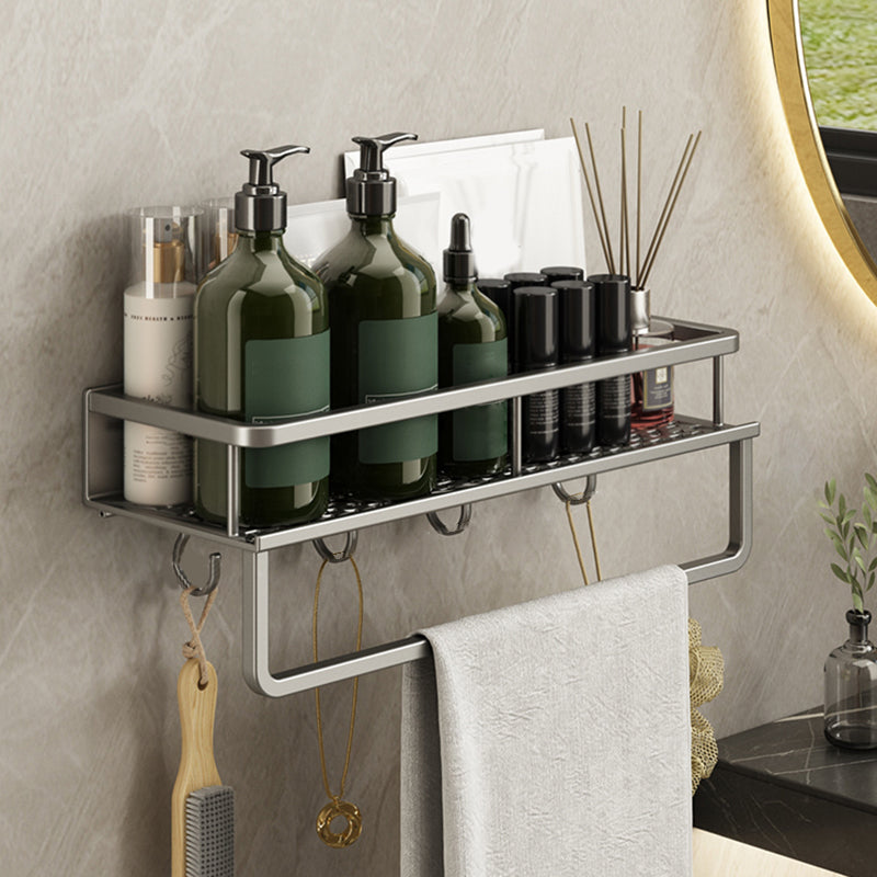 Minimalism Matte Metal Bathroom Accessory Set Modern Bath Shelf 16" Towel Bar Included 1 Piece Clearhalo 'Bathroom Hardware Sets' 'Bathroom Hardware' 'Bathroom Remodel & Bathroom Fixtures' 'bathroom_hardware_sets' 'Home Improvement' 'home_improvement' 'home_improvement_bathroom_hardware_sets' 7444554