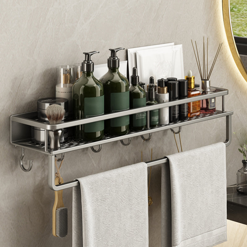 Minimalism Matte Metal Bathroom Accessory Set Modern Bath Shelf 23.5" Towel Bar Included 1 Piece Clearhalo 'Bathroom Hardware Sets' 'Bathroom Hardware' 'Bathroom Remodel & Bathroom Fixtures' 'bathroom_hardware_sets' 'Home Improvement' 'home_improvement' 'home_improvement_bathroom_hardware_sets' 7444559