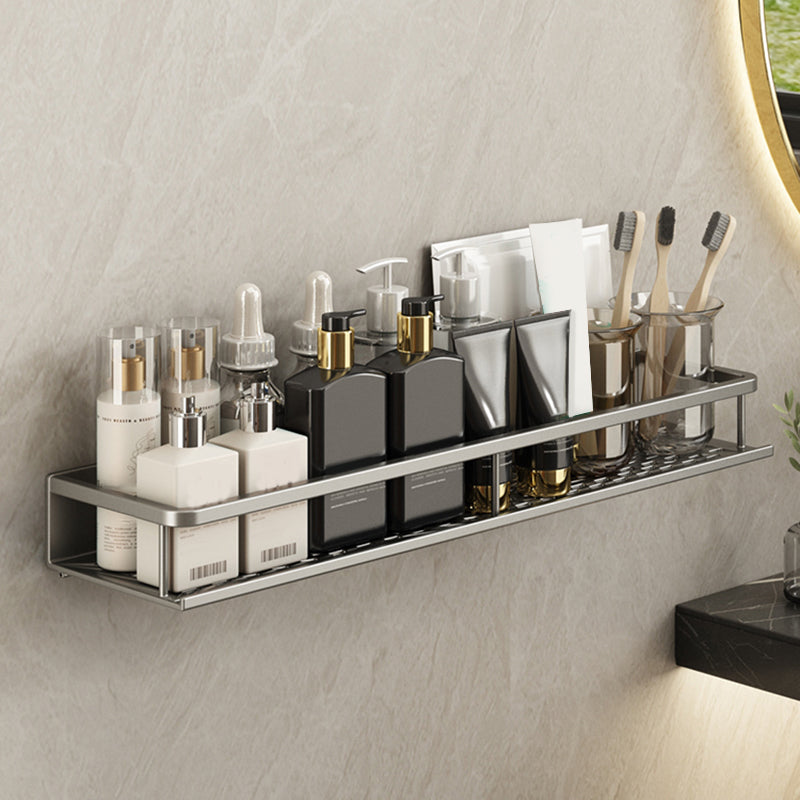 Minimalism Matte Metal Bathroom Accessory Set Modern Bath Shelf 23.5" Towel Bar Not Included 1 Piece Clearhalo 'Bathroom Hardware Sets' 'Bathroom Hardware' 'Bathroom Remodel & Bathroom Fixtures' 'bathroom_hardware_sets' 'Home Improvement' 'home_improvement' 'home_improvement_bathroom_hardware_sets' 7444567