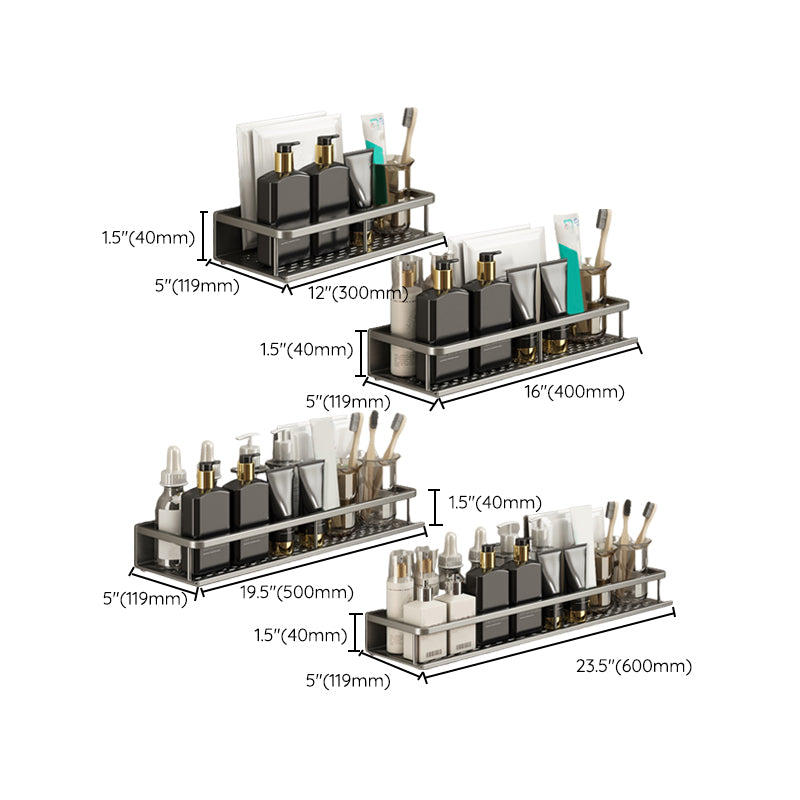 Minimalism Matte Metal Bathroom Accessory Set Modern Bath Shelf Clearhalo 'Bathroom Hardware Sets' 'Bathroom Hardware' 'Bathroom Remodel & Bathroom Fixtures' 'bathroom_hardware_sets' 'Home Improvement' 'home_improvement' 'home_improvement_bathroom_hardware_sets' 7444574