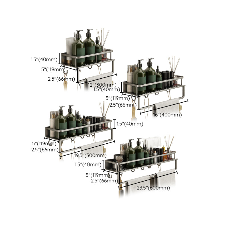 Minimalism Matte Metal Bathroom Accessory Set Modern Bath Shelf Clearhalo 'Bathroom Hardware Sets' 'Bathroom Hardware' 'Bathroom Remodel & Bathroom Fixtures' 'bathroom_hardware_sets' 'Home Improvement' 'home_improvement' 'home_improvement_bathroom_hardware_sets' 7444575