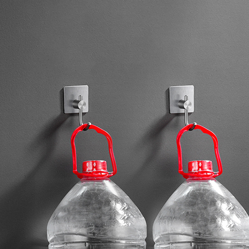 Minimalistic Bathroom Accessory Set Modern Matte Grey Robe Hooks Clearhalo 'Bathroom Hardware Sets' 'Bathroom Hardware' 'Bathroom Remodel & Bathroom Fixtures' 'bathroom_hardware_sets' 'Home Improvement' 'home_improvement' 'home_improvement_bathroom_hardware_sets' 7444612