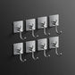 Minimalistic Bathroom Accessory Set Modern Matte Grey Robe Hooks Silver 8 Piece Set Clearhalo 'Bathroom Hardware Sets' 'Bathroom Hardware' 'Bathroom Remodel & Bathroom Fixtures' 'bathroom_hardware_sets' 'Home Improvement' 'home_improvement' 'home_improvement_bathroom_hardware_sets' 7444627