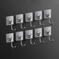 Minimalistic Bathroom Accessory Set Modern Matte Grey Robe Hooks Silver 10 Piece Set Clearhalo 'Bathroom Hardware Sets' 'Bathroom Hardware' 'Bathroom Remodel & Bathroom Fixtures' 'bathroom_hardware_sets' 'Home Improvement' 'home_improvement' 'home_improvement_bathroom_hardware_sets' 7444628