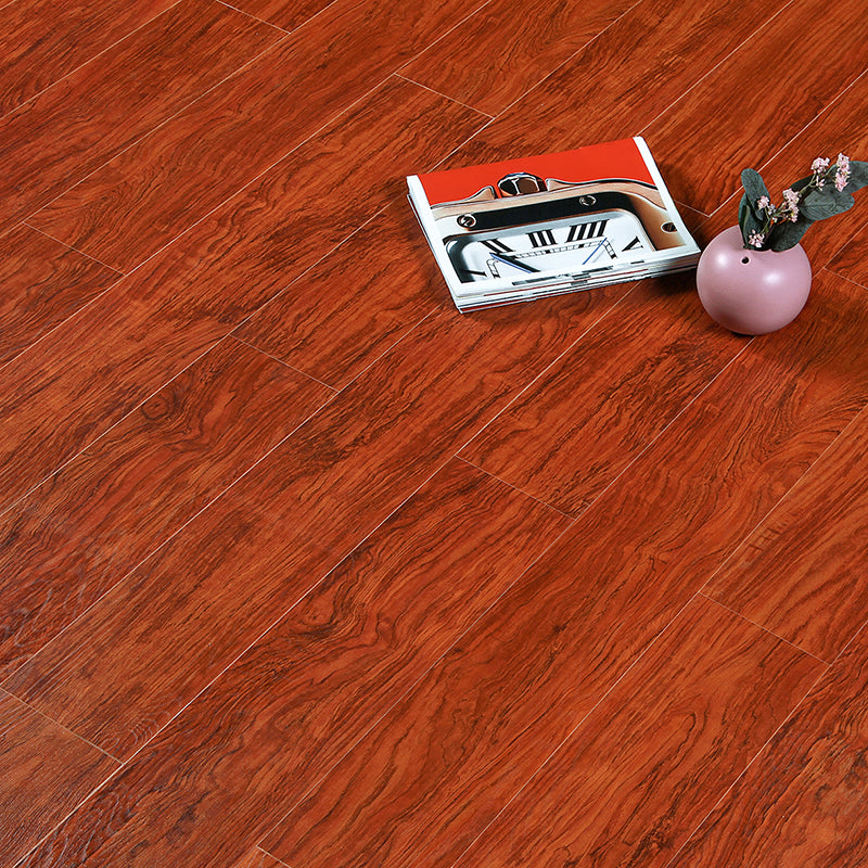 Red Wood Laminate Flooring Scratch Resistance Matte Laminate Plank Flooring Red Wood Clearhalo 'Flooring 'Home Improvement' 'home_improvement' 'home_improvement_laminate_flooring' 'Laminate Flooring' 'laminate_flooring' Walls and Ceiling' 7452057