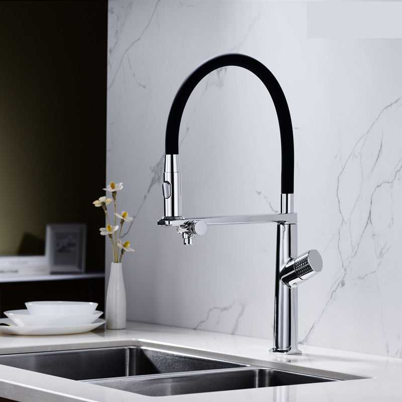 Farmhouse Spring Spout Water Filler One Handle High Arch Kitchen Faucet Chrome Clearhalo 'Home Improvement' 'home_improvement' 'home_improvement_kitchen_faucets' 'Kitchen Faucets' 'Kitchen Remodel & Kitchen Fixtures' 'Kitchen Sinks & Faucet Components' 'kitchen_faucets' 7452553