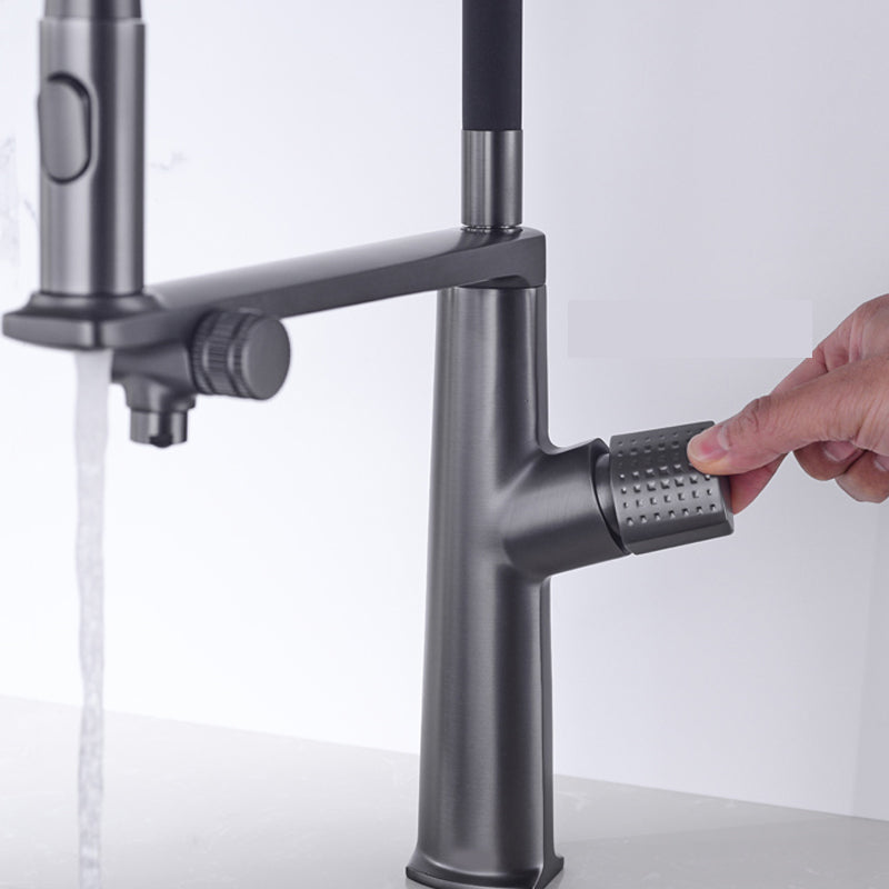 Farmhouse Spring Spout Water Filler One Handle High Arch Kitchen Faucet Clearhalo 'Home Improvement' 'home_improvement' 'home_improvement_kitchen_faucets' 'Kitchen Faucets' 'Kitchen Remodel & Kitchen Fixtures' 'Kitchen Sinks & Faucet Components' 'kitchen_faucets' 7452561