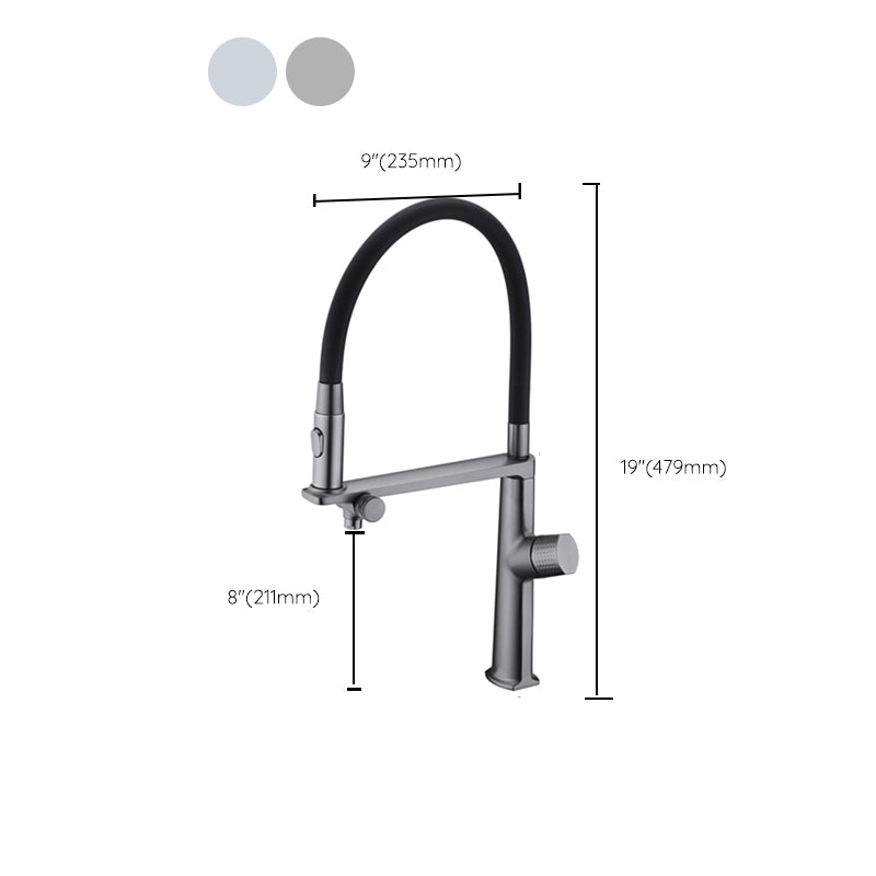 Farmhouse Spring Spout Water Filler One Handle High Arch Kitchen Faucet Clearhalo 'Home Improvement' 'home_improvement' 'home_improvement_kitchen_faucets' 'Kitchen Faucets' 'Kitchen Remodel & Kitchen Fixtures' 'Kitchen Sinks & Faucet Components' 'kitchen_faucets' 7452564