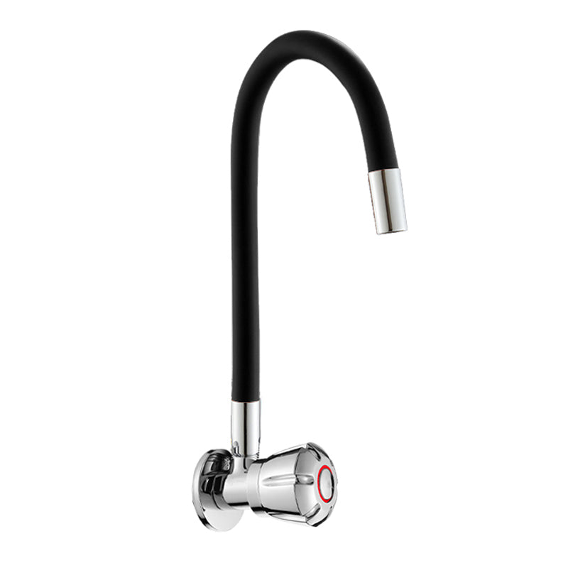 Contemporary Single Handle Kitchen Faucet 1 Hold Bar Faucet with No Sensor Black Universal Cylindrical Handle Clearhalo 'Home Improvement' 'home_improvement' 'home_improvement_kitchen_faucets' 'Kitchen Faucets' 'Kitchen Remodel & Kitchen Fixtures' 'Kitchen Sinks & Faucet Components' 'kitchen_faucets' 7452658