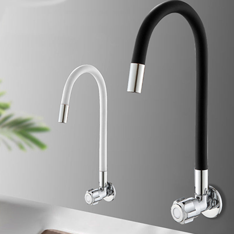 Contemporary Single Handle Kitchen Faucet 1 Hold Bar Faucet with No Sensor Clearhalo 'Home Improvement' 'home_improvement' 'home_improvement_kitchen_faucets' 'Kitchen Faucets' 'Kitchen Remodel & Kitchen Fixtures' 'Kitchen Sinks & Faucet Components' 'kitchen_faucets' 7452660