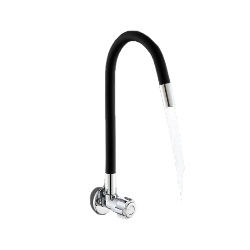 Contemporary Single Handle Kitchen Faucet 1 Hold Bar Faucet with No Sensor Clearhalo 'Home Improvement' 'home_improvement' 'home_improvement_kitchen_faucets' 'Kitchen Faucets' 'Kitchen Remodel & Kitchen Fixtures' 'Kitchen Sinks & Faucet Components' 'kitchen_faucets' 7452664