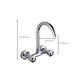 Wall Mounted Two Handles Kitchen Faucet Bronze Faucet in Chrome Clearhalo 'Home Improvement' 'home_improvement' 'home_improvement_kitchen_faucets' 'Kitchen Faucets' 'Kitchen Remodel & Kitchen Fixtures' 'Kitchen Sinks & Faucet Components' 'kitchen_faucets' 7452719