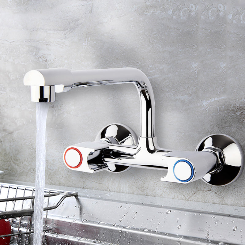 Modern Metal One Handle Wall-mounted Filler Low Profile Filler 5.5" Long Clearhalo 'Home Improvement' 'home_improvement' 'home_improvement_kitchen_faucets' 'Kitchen Faucets' 'Kitchen Remodel & Kitchen Fixtures' 'Kitchen Sinks & Faucet Components' 'kitchen_faucets' 7452755