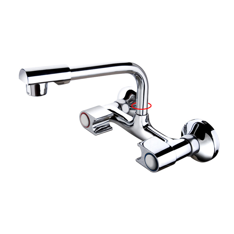 Modern Metal One Handle Wall-mounted Filler Low Profile Filler 5.5" Short Clearhalo 'Home Improvement' 'home_improvement' 'home_improvement_kitchen_faucets' 'Kitchen Faucets' 'Kitchen Remodel & Kitchen Fixtures' 'Kitchen Sinks & Faucet Components' 'kitchen_faucets' 7452757