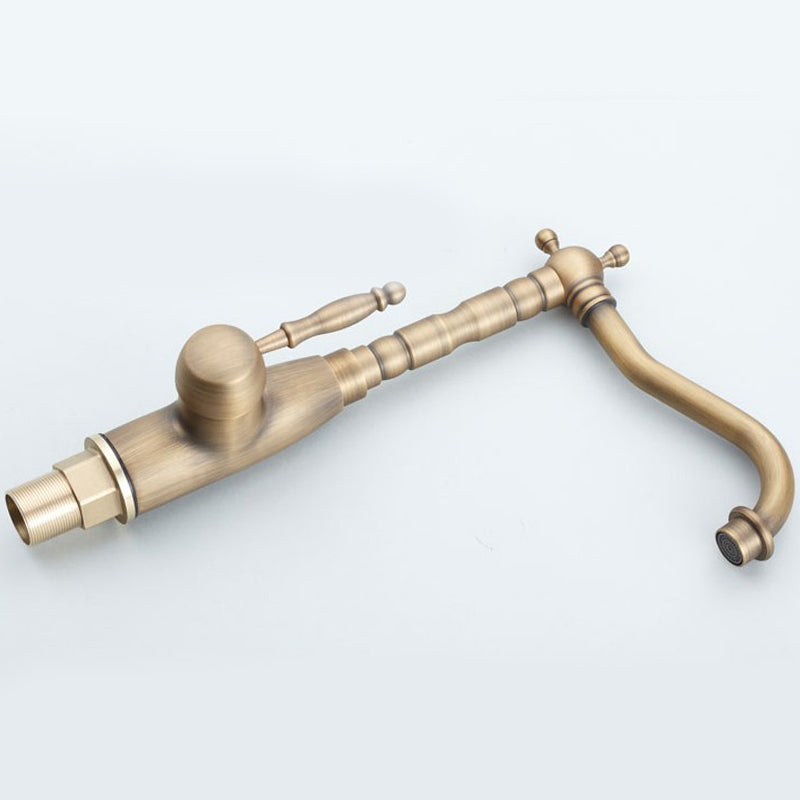 Traditional Single Level Kitchen Faucet Lead Free Standard Faucet Clearhalo 'Home Improvement' 'home_improvement' 'home_improvement_kitchen_faucets' 'Kitchen Faucets' 'Kitchen Remodel & Kitchen Fixtures' 'Kitchen Sinks & Faucet Components' 'kitchen_faucets' 7452800