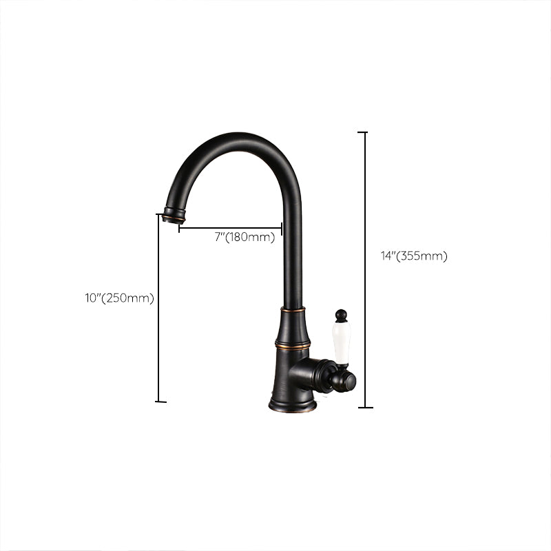 Traditional Single Level Kitchen Faucet Lead Free Standard Faucet Clearhalo 'Home Improvement' 'home_improvement' 'home_improvement_kitchen_faucets' 'Kitchen Faucets' 'Kitchen Remodel & Kitchen Fixtures' 'Kitchen Sinks & Faucet Components' 'kitchen_faucets' 7452804