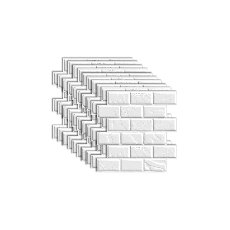 3D Embossed Backsplash Panels Plastic Backsplash Panels with Waterproof Cream 10-Piece Set Clearhalo 'Flooring 'Home Improvement' 'home_improvement' 'home_improvement_wall_paneling' 'Wall Paneling' 'wall_paneling' 'Walls & Ceilings' Walls and Ceiling' 7453850
