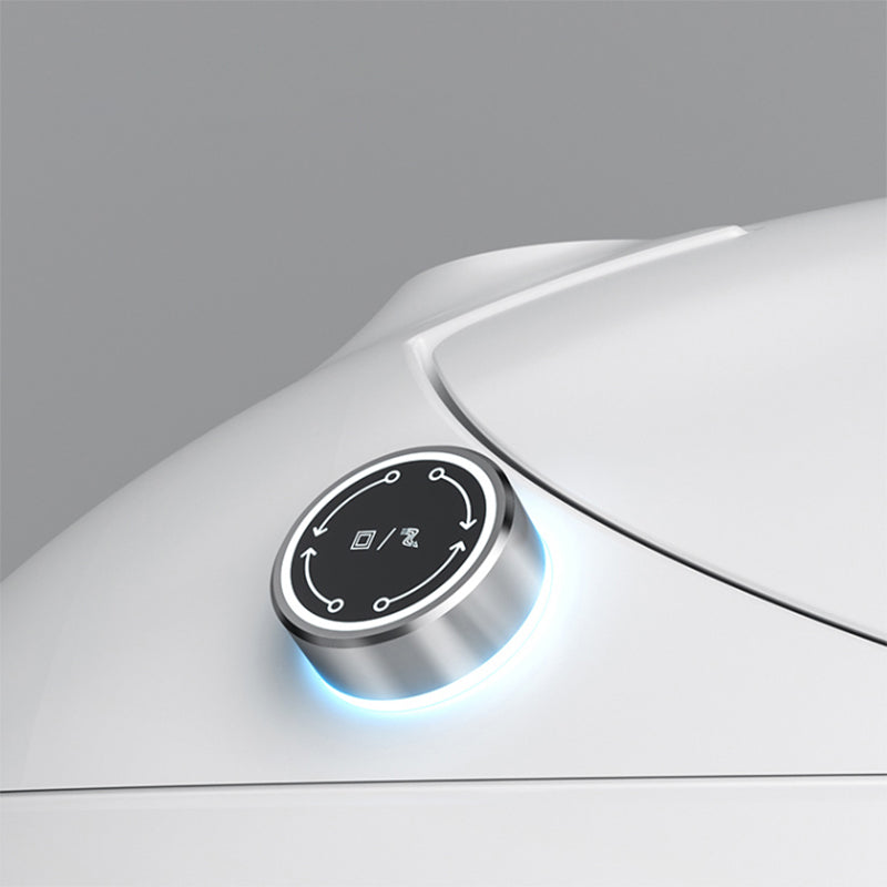 Contemporary Floor Standing Bidet Round White Heated Seat Warm Air Dryer Clearhalo 'Bathroom Remodel & Bathroom Fixtures' 'Bidets' 'Home Improvement' 'home_improvement' 'home_improvement_bidets' 'Toilets & Bidets' 7453960