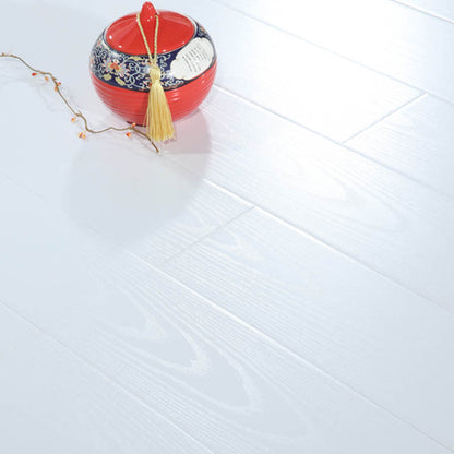 Modern Style Laminate Floor Pure Color Waterproof Scratch Resistant Laminate Floor 32"L x 5"W x 0"H White