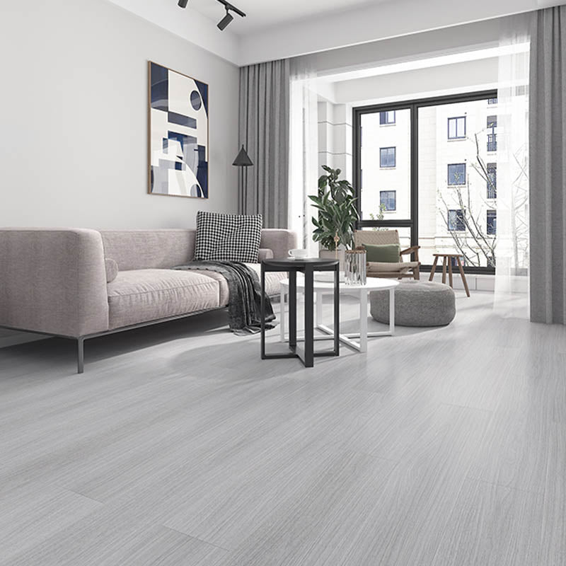 Modern Style Laminate Floor Wooden Waterproof Scratch Resistant Laminate Floor White/ Gray Clearhalo 'Flooring 'Home Improvement' 'home_improvement' 'home_improvement_laminate_flooring' 'Laminate Flooring' 'laminate_flooring' Walls and Ceiling' 7454026
