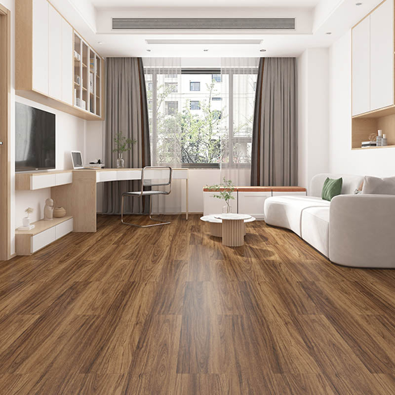 Modern Style Laminate Floor Wooden Waterproof Scratch Resistant Laminate Floor Walnut Clearhalo 'Flooring 'Home Improvement' 'home_improvement' 'home_improvement_laminate_flooring' 'Laminate Flooring' 'laminate_flooring' Walls and Ceiling' 7454048