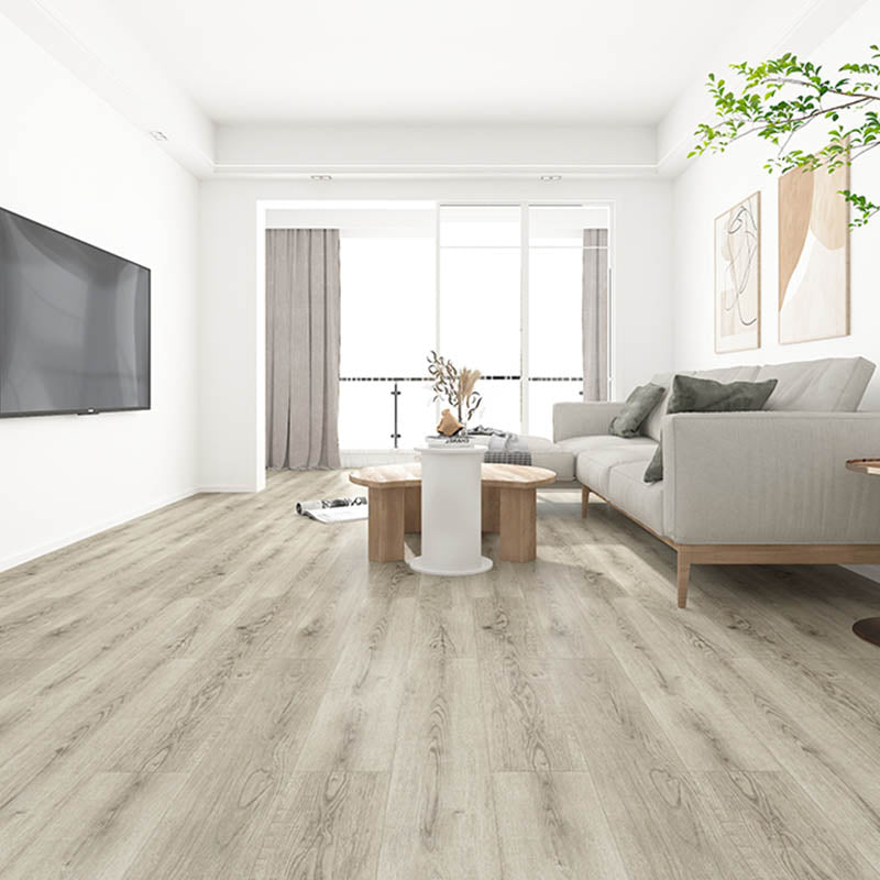 Modern Style Laminate Floor Wooden Waterproof Scratch Resistant Laminate Floor White Wood Grain Clearhalo 'Flooring 'Home Improvement' 'home_improvement' 'home_improvement_laminate_flooring' 'Laminate Flooring' 'laminate_flooring' Walls and Ceiling' 7454055