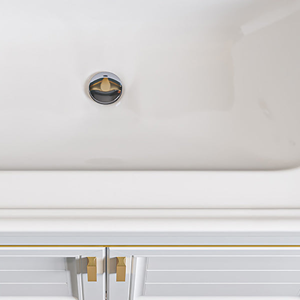 Glam Single Sink Bath Vanity Wall Mount White Metal Base Sink Vanity Clearhalo 'Bathroom Remodel & Bathroom Fixtures' 'Bathroom Vanities' 'bathroom_vanities' 'Home Improvement' 'home_improvement' 'home_improvement_bathroom_vanities' 7454724