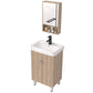 Modern Wood Bathroom Vanity Set Freestanding Single-Sink Bathroom Sink Vanity Vanity & Faucet & Mirror Cabinet 20"L x 14"W x 33"H Clearhalo 'Bathroom Remodel & Bathroom Fixtures' 'Bathroom Vanities' 'bathroom_vanities' 'Home Improvement' 'home_improvement' 'home_improvement_bathroom_vanities' 7454775