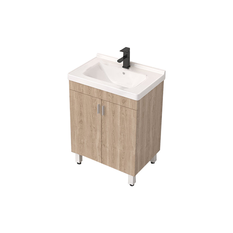 Modern Wood Bathroom Vanity Set Freestanding Single-Sink Bathroom Sink Vanity Vanity & Faucet 24"L x 16"W x 32"H Clearhalo 'Bathroom Remodel & Bathroom Fixtures' 'Bathroom Vanities' 'bathroom_vanities' 'Home Improvement' 'home_improvement' 'home_improvement_bathroom_vanities' 7454783