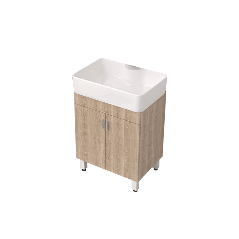 Modern Wood Bathroom Vanity Set Freestanding Single-Sink Bathroom Sink Vanity Bathroom Vanity 24"L x 16"W x 33"H Clearhalo 'Bathroom Remodel & Bathroom Fixtures' 'Bathroom Vanities' 'bathroom_vanities' 'Home Improvement' 'home_improvement' 'home_improvement_bathroom_vanities' 7454788