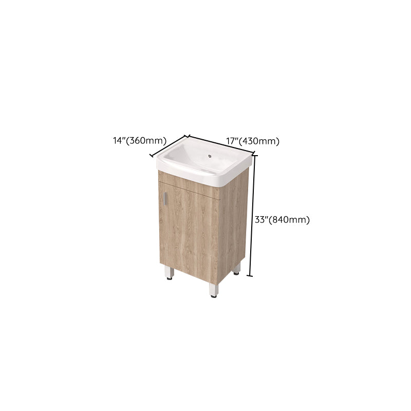 Modern Wood Bathroom Vanity Set Freestanding Single-Sink Bathroom Sink Vanity Clearhalo 'Bathroom Remodel & Bathroom Fixtures' 'Bathroom Vanities' 'bathroom_vanities' 'Home Improvement' 'home_improvement' 'home_improvement_bathroom_vanities' 7454791