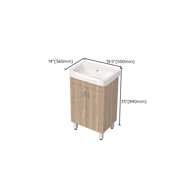 Modern Wood Bathroom Vanity Set Freestanding Single-Sink Bathroom Sink Vanity Clearhalo 'Bathroom Remodel & Bathroom Fixtures' 'Bathroom Vanities' 'bathroom_vanities' 'Home Improvement' 'home_improvement' 'home_improvement_bathroom_vanities' 7454793