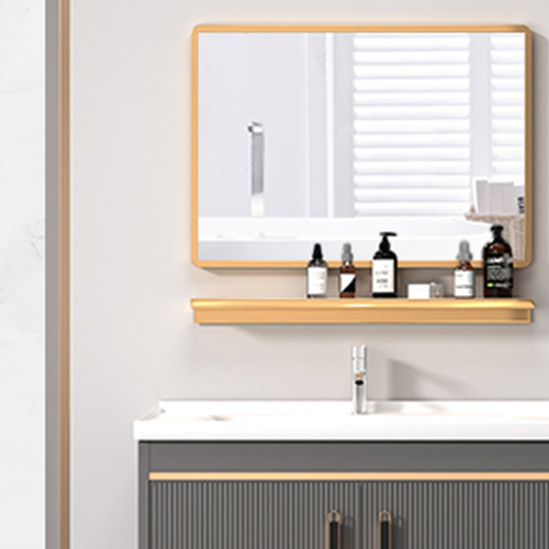 Wall Mount Bathroom Sink Vanity Glam Faucet Included Bathroom Vanity Clearhalo 'Bathroom Remodel & Bathroom Fixtures' 'Bathroom Vanities' 'bathroom_vanities' 'Home Improvement' 'home_improvement' 'home_improvement_bathroom_vanities' 7455054