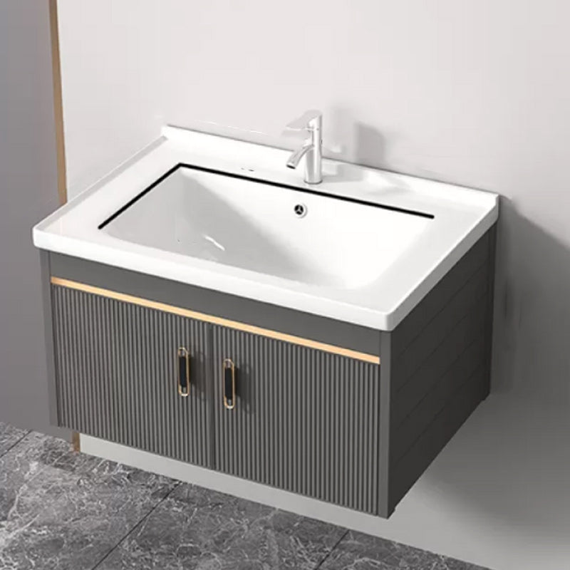 Wall Mount Bathroom Sink Vanity Glam Faucet Included Bathroom Vanity Vanity & Faucet 28"L x 19"W x 16"H Ceramic Clearhalo 'Bathroom Remodel & Bathroom Fixtures' 'Bathroom Vanities' 'bathroom_vanities' 'Home Improvement' 'home_improvement' 'home_improvement_bathroom_vanities' 7455065