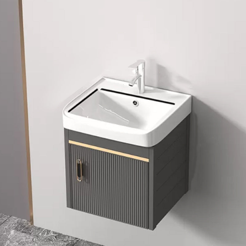 Wall Mount Bathroom Sink Vanity Glam Faucet Included Bathroom Vanity Vanity & Faucet 17"L x 14"W x 16"H Ceramic Clearhalo 'Bathroom Remodel & Bathroom Fixtures' 'Bathroom Vanities' 'bathroom_vanities' 'Home Improvement' 'home_improvement' 'home_improvement_bathroom_vanities' 7455068
