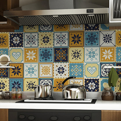 Modern Peel and Stick Wall Tile Mosaic Tile Peel and Stick Tile Yellow Clearhalo 'Flooring 'Home Improvement' 'home_improvement' 'home_improvement_peel_stick_blacksplash' 'Peel & Stick Backsplash Tile' 'peel_stick_blacksplash' 'Walls & Ceilings' Walls and Ceiling' 7455194