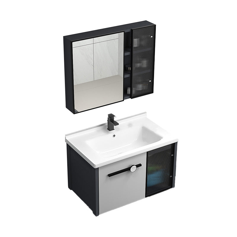 Modern Single Sink Vanity Metal Frame Rectangular Vanity Set Vanity & Faucet & Mirror Cabinet https: res.litfad.com site img item 2023 02 25 7462946 1200x1200.jpg Clearhalo 'Bathroom Remodel & Bathroom Fixtures' 'Bathroom Vanities' 'bathroom_vanities' 'Home Improvement' 'home_improvement' 'home_improvement_bathroom_vanities' 7462946